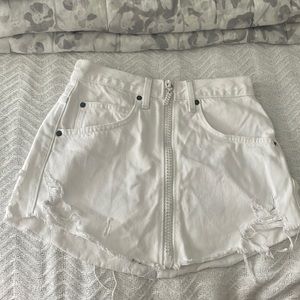 LF Store Carmar Denim white diamond jean skirt